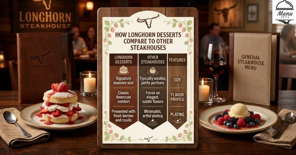 How Longhorn Desserts Compare to Other Steakhouses