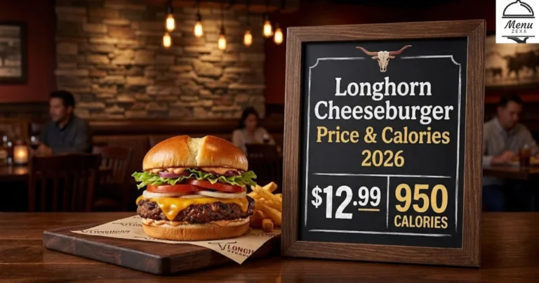 Longhorn Cheeseburger Price & Calories 2026
