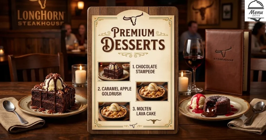 Longhorn Dessert Menu Prices and Calories