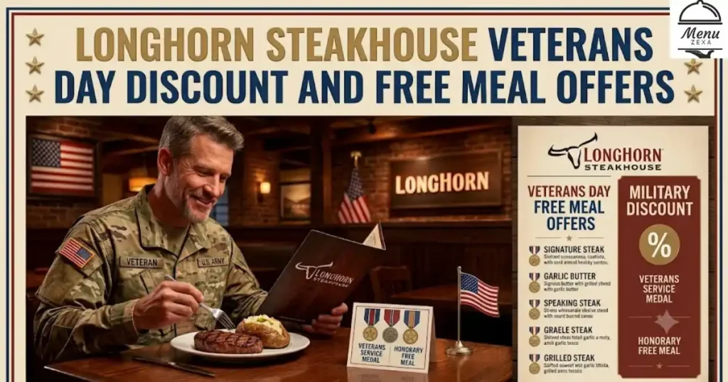 LongHorn Steakhouse Veterans Day Discount and Free Meal Offers