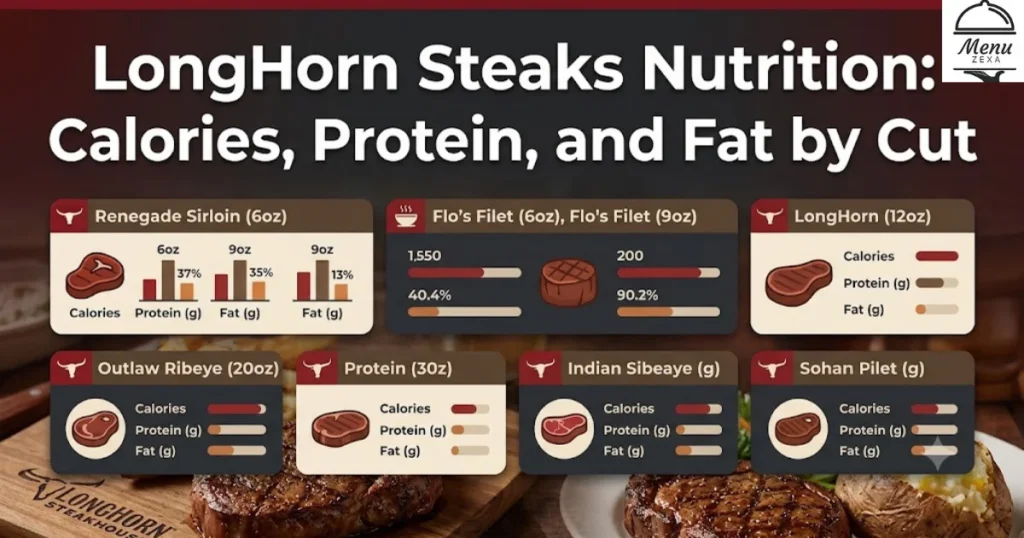 LongHorn Steaks Nutrition: Calories, Protein, and Fat by Cut