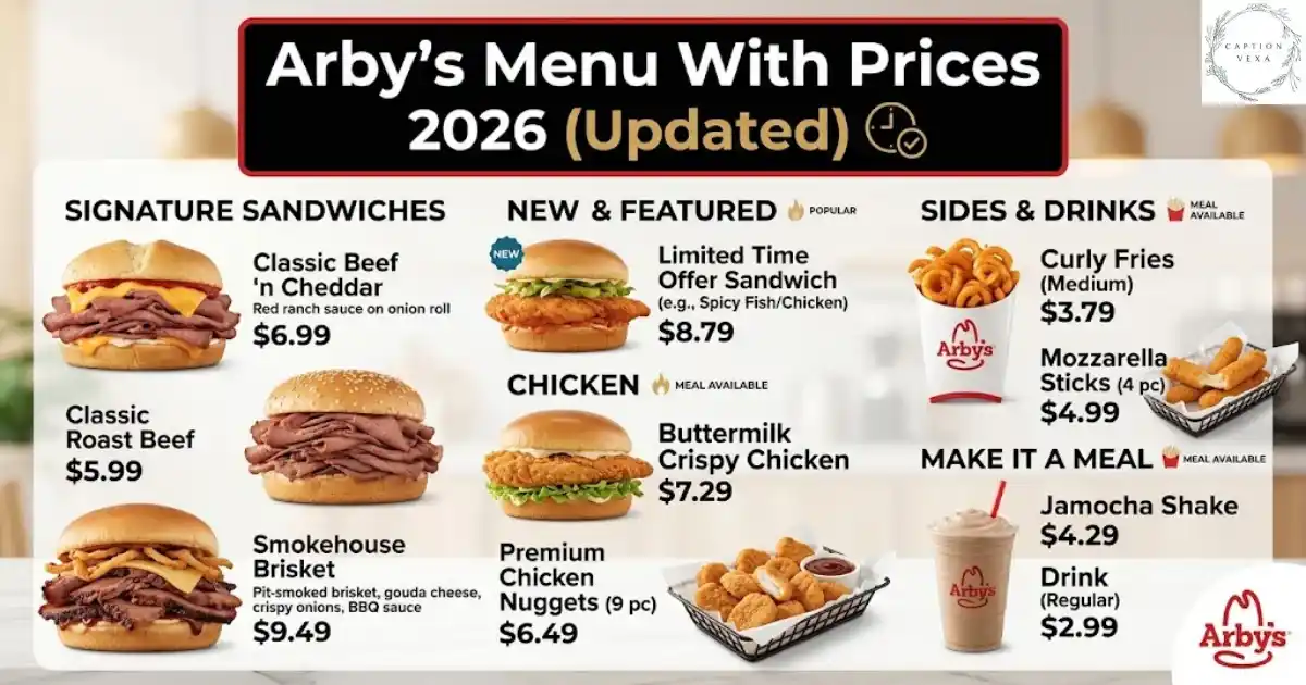 Arby's Menu With Prices 2026 (Updated)