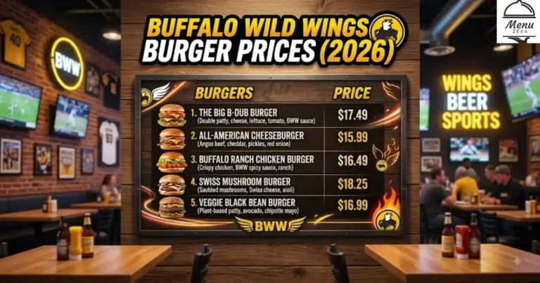 Buffalo Wild Wings Burger Prices (2026)
