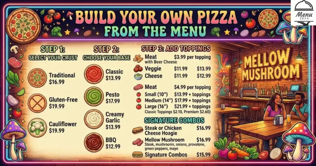 Build Your Own Pizza From The Menu