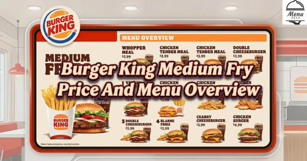 Burger King Medium Fry Price And Menu Overview
