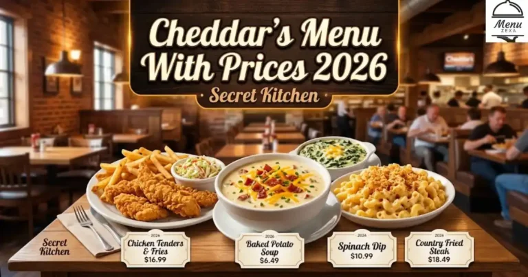 Cheddar's Menu With Prices 2026 I Secret Kitchen