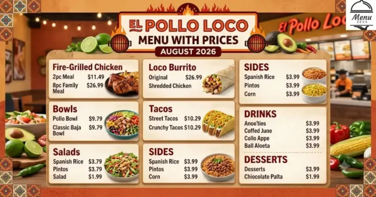 El Pollo Loco Menu With Prices August 2026