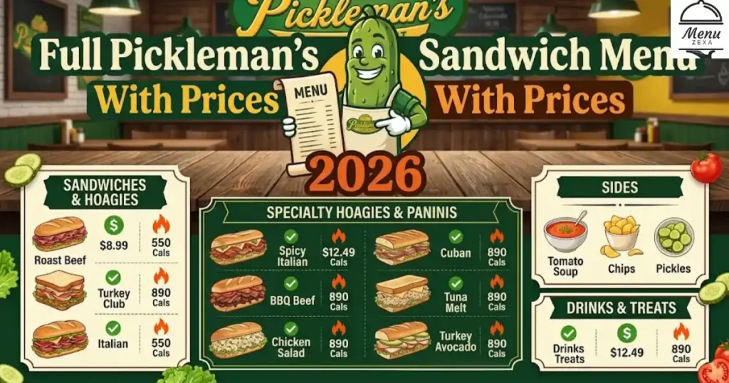 Full Pickleman's Sandwich Menu With Prices