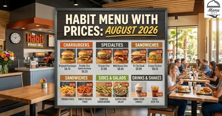 Habit Menu With Prices: August 2026