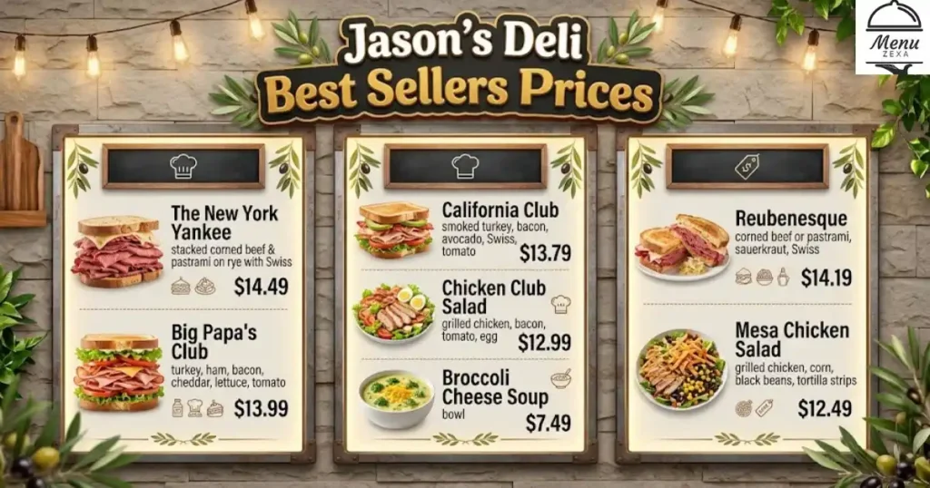 Jason Deli Best Sellers Menu Prices