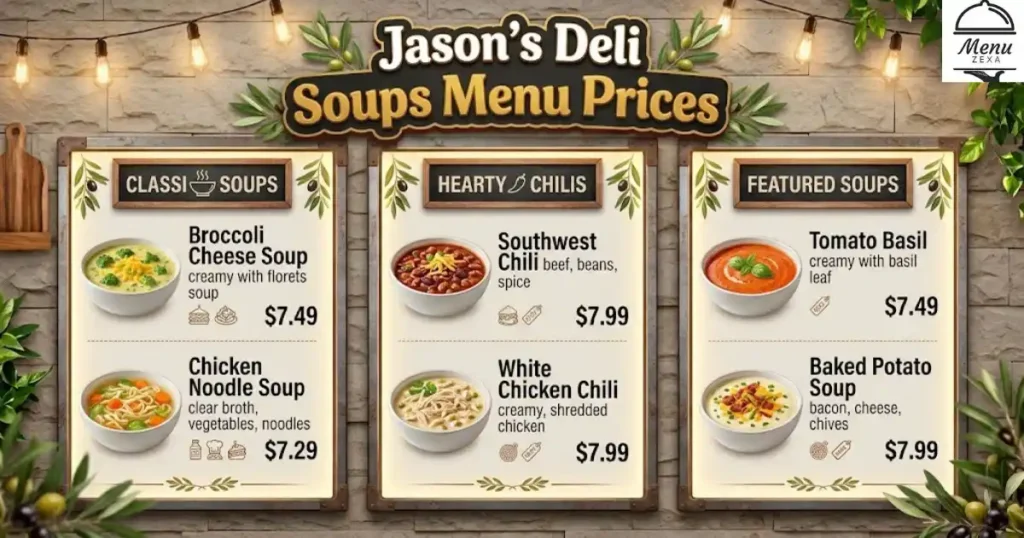 Jason Deli Soups Menu Prices