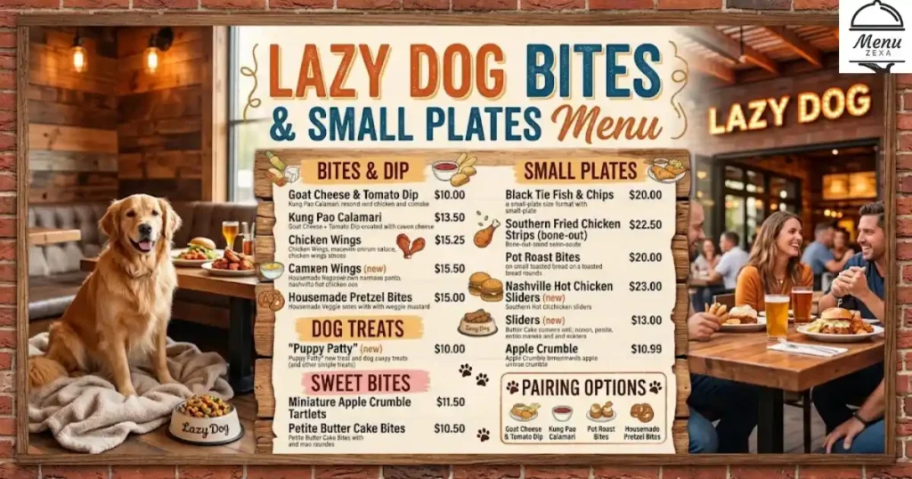 Lazy Dog Bites & Small Plates Menu