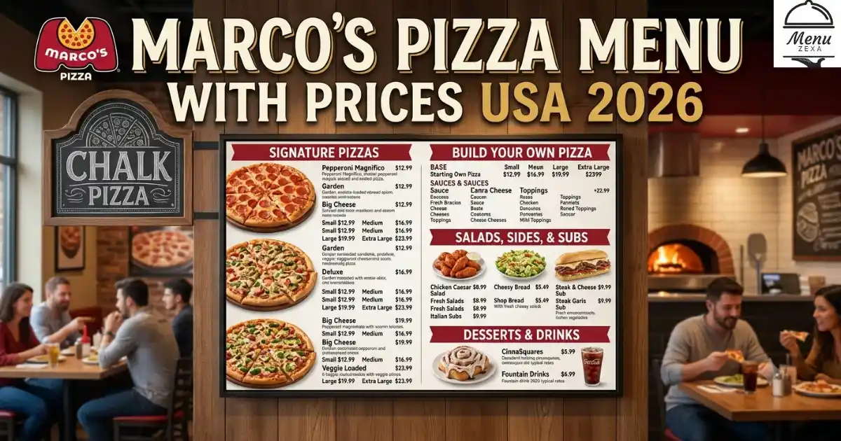 Marco's Pizza Menu With Prices USA 2026