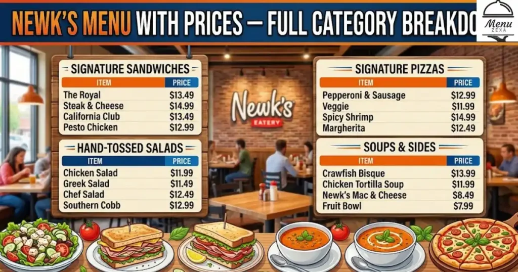Newk's Menu With Prices — Full Category Breakdown