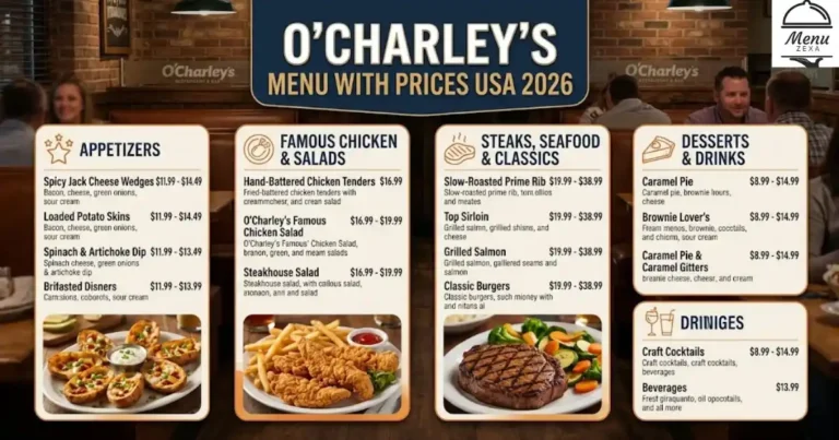 O Charley's Menu With Prices USA 2026