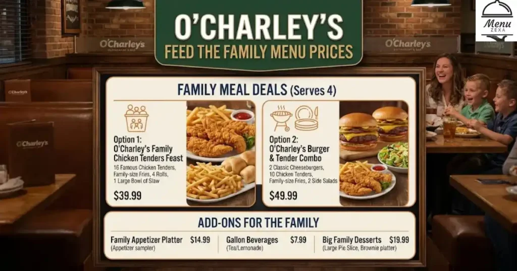 O'Charley's Feed the Family Menu Prices