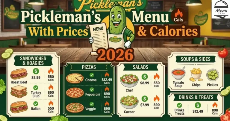 Pickleman's Menu With Prices & Calories 2026