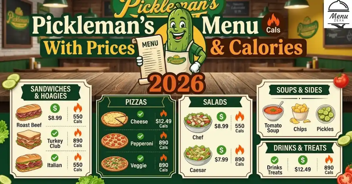 Pickleman's Menu With Prices & Calories 2026