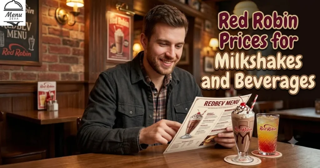 Red Robin Prices for Milkshakes and Beverages