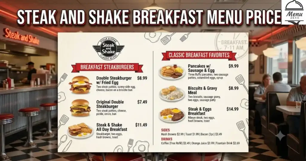 Steak and Shake Breakfast Menu Prices