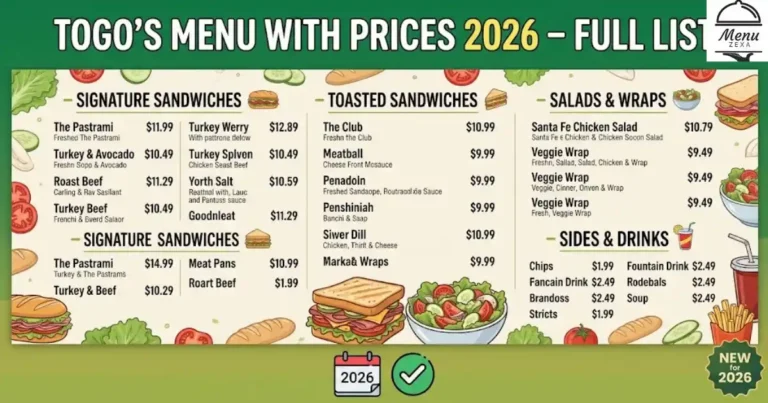 Togo's Menu With Prices 2026 – Full List
