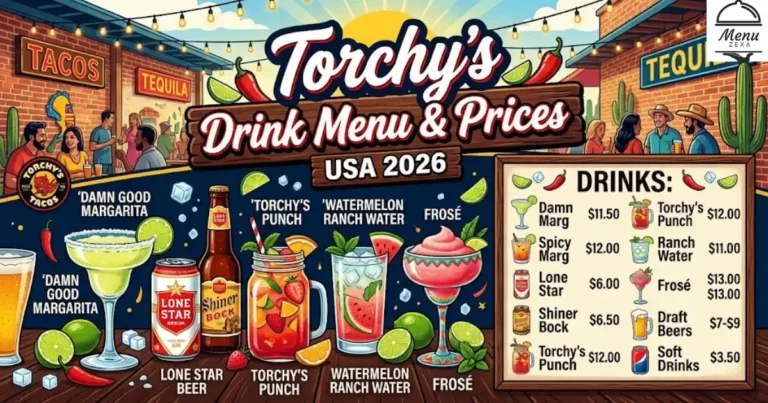 Torchy's Drink Menu & Prices USA 2026