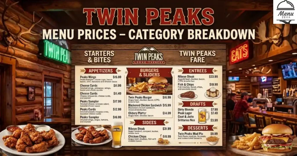 Twin Peaks Menu Prices – Complete Category Breakdown