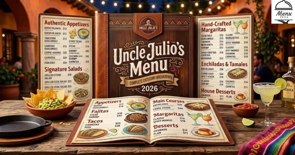 Uncle Julio's Menu With Prices – Complete Category Breakdown