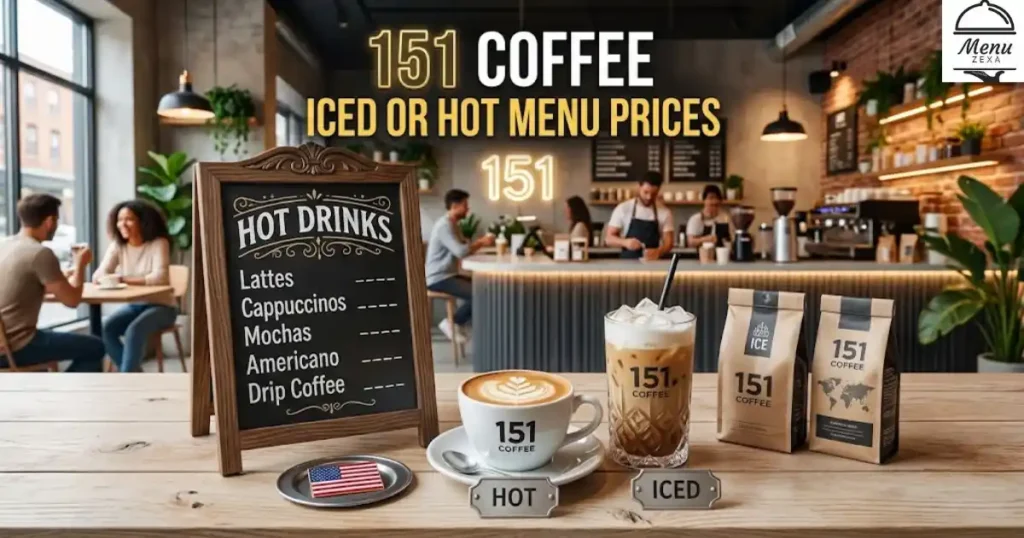 151 Coffee Iced or Hot Menu Prices