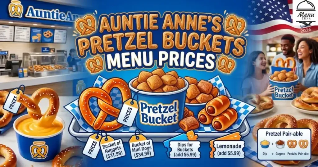 Auntie Anne's Pretzel Buckets Menu Prices