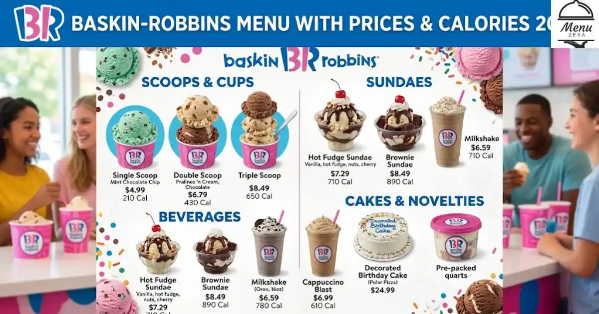 Baskin-Robbins Menu With Prices & Calories 2026