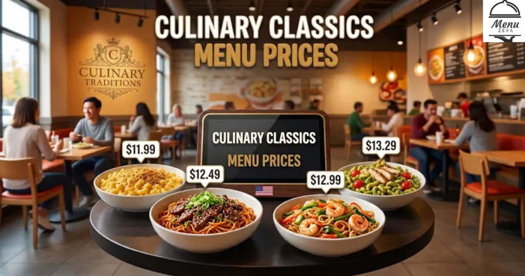 Culinary Classics Menu Prices