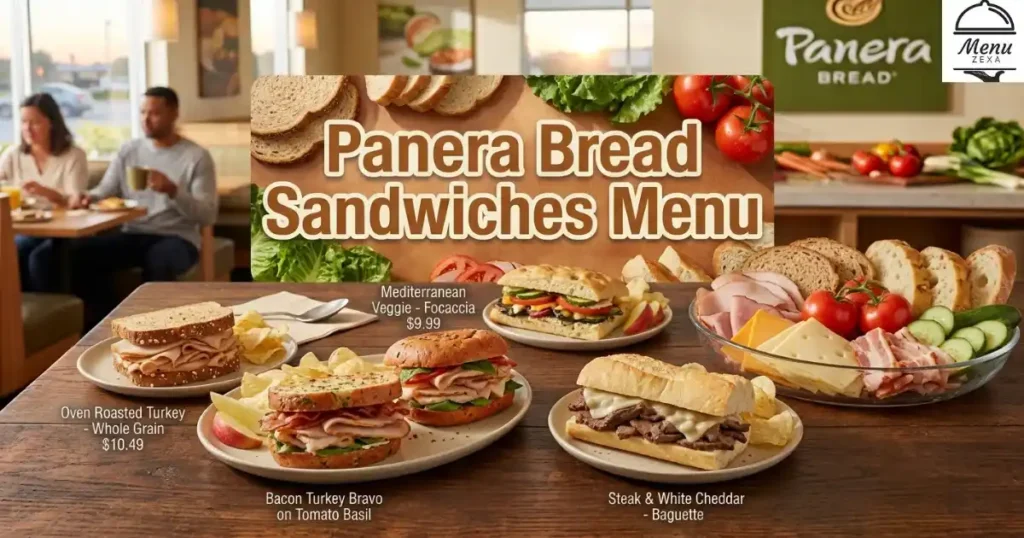 Panera Bread Sandwiches Menu