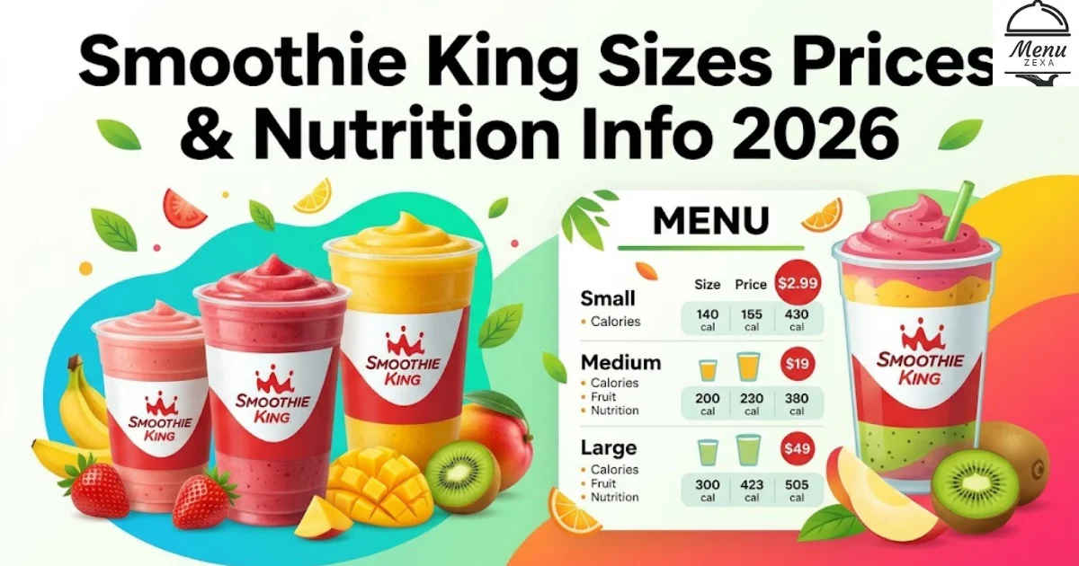 Smoothie King Sizes Prices & Nutrition Info 2026