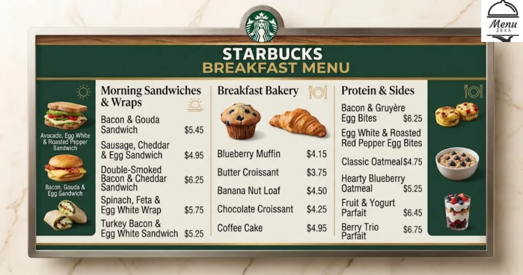 Starbucks Breakfast Menu