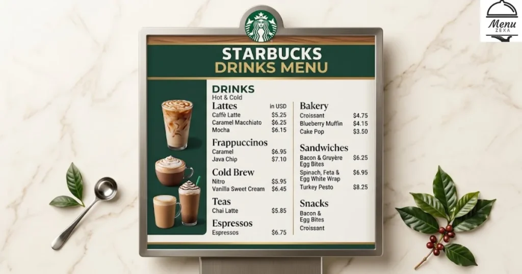 Starbucks Drinks Menu