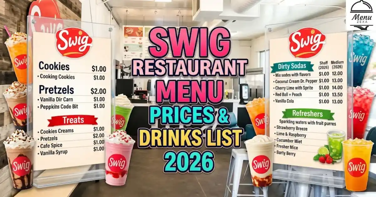 Swig Restaurant Menu Prices & Drinks List 2026