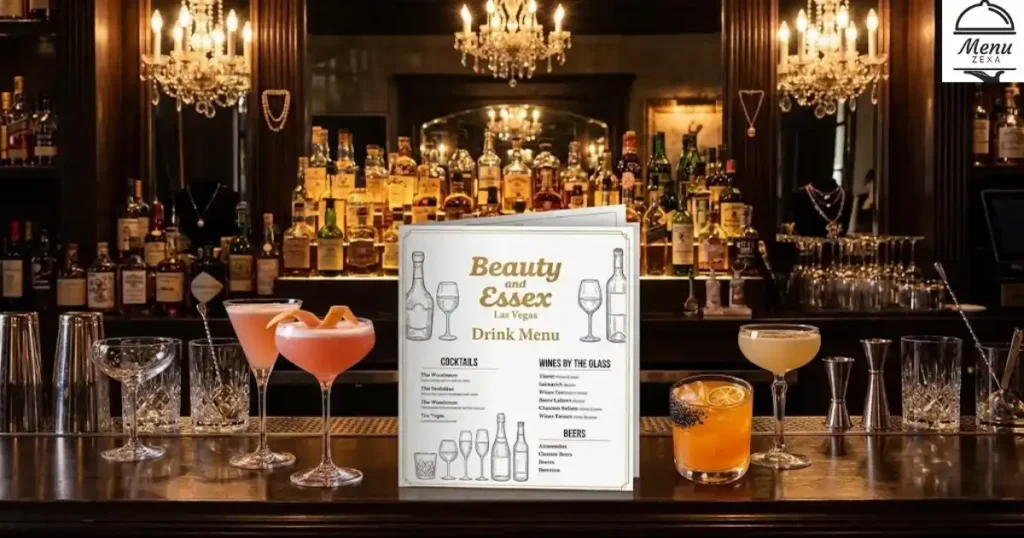Beauty and Essex Menu Las Vegas Drink Menu