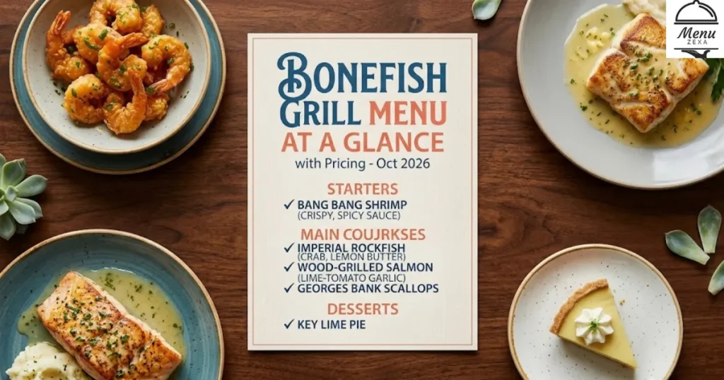 Bonefish Grill Menu With Pricing at a Glance