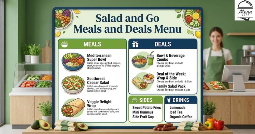 Salad and Go Meals and Deals Menu