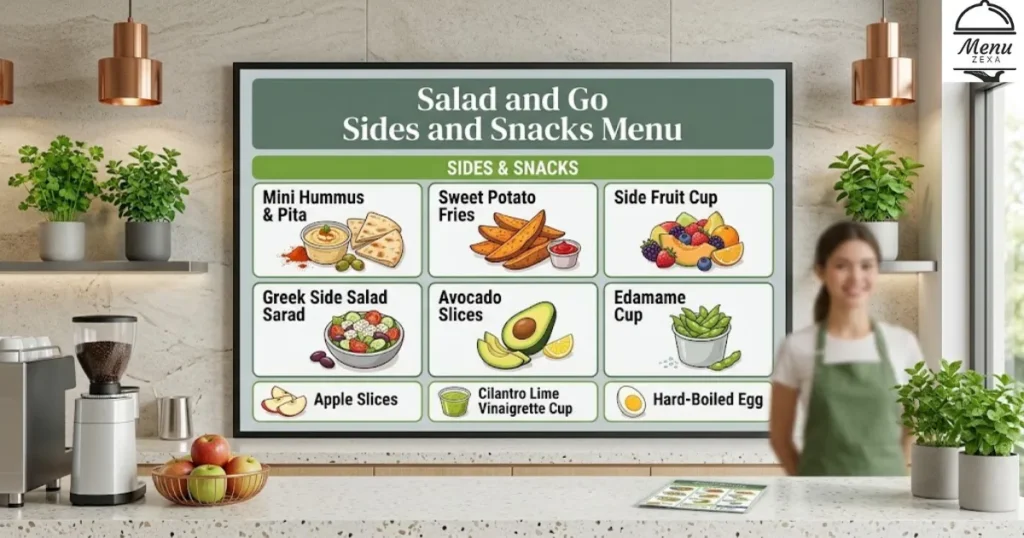 Salad and Go Sides and Snacks Menu