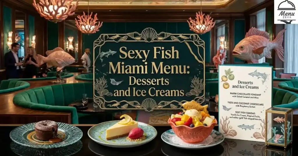 Sexy Fish Miami Menu: Desserts and Ice Creams