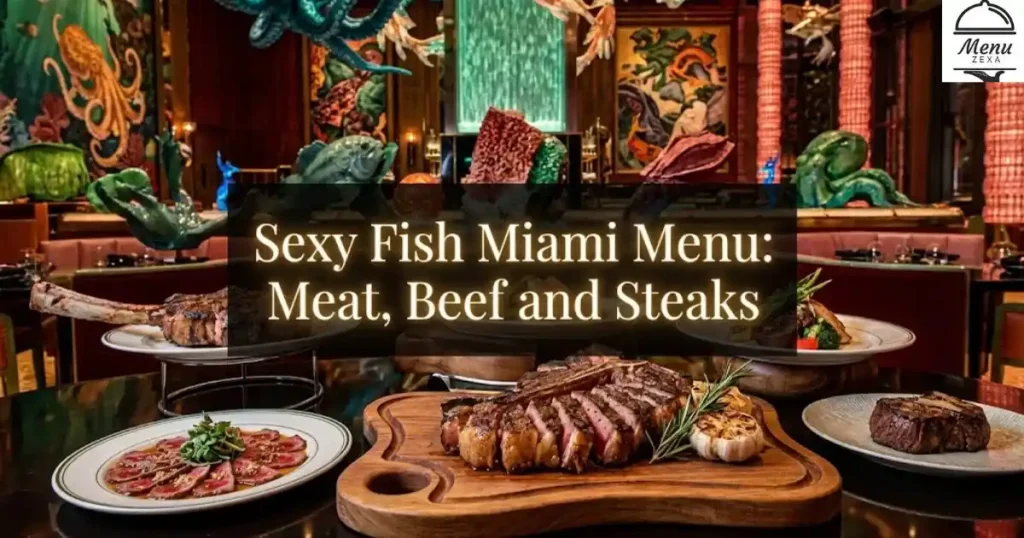 Sexy Fish Miami Menu: Meat, Beef and Steaks