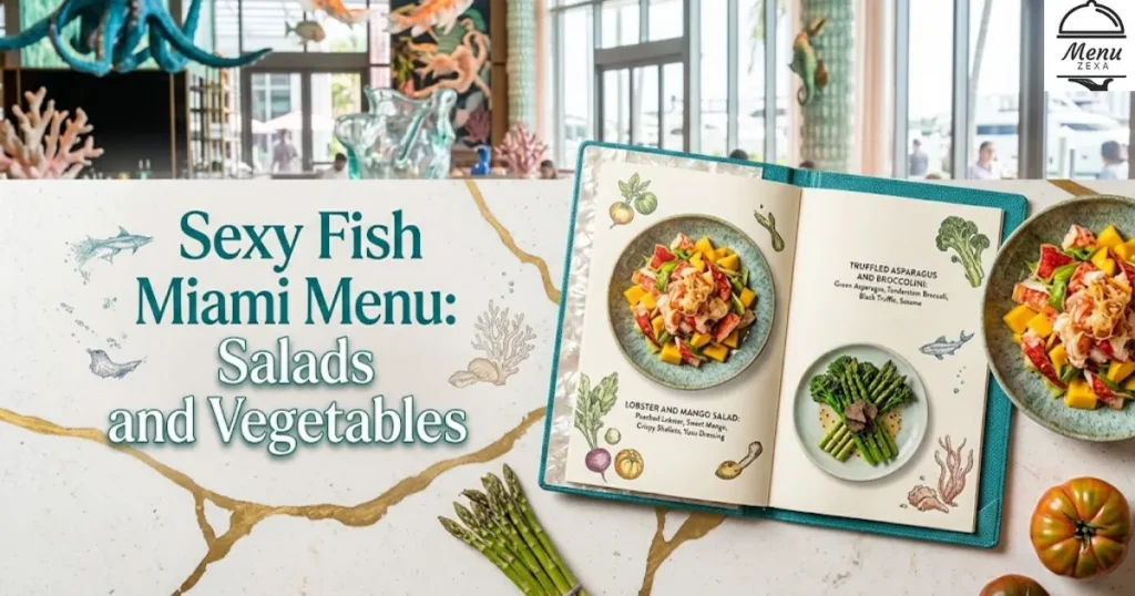 Sexy Fish Miami Menu: Salads and Vegetables