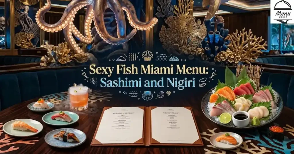 Sexy Fish Miami Menu: Sashimi and Nigiri