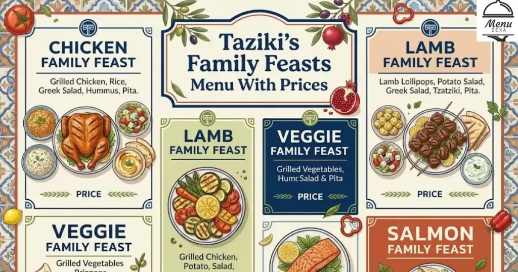 Taziki's Family Feasts Menu With Prices