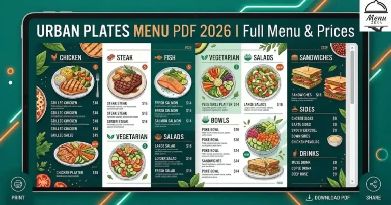 Urban Plates Menu PDF 2026 I Full Menu & Prices