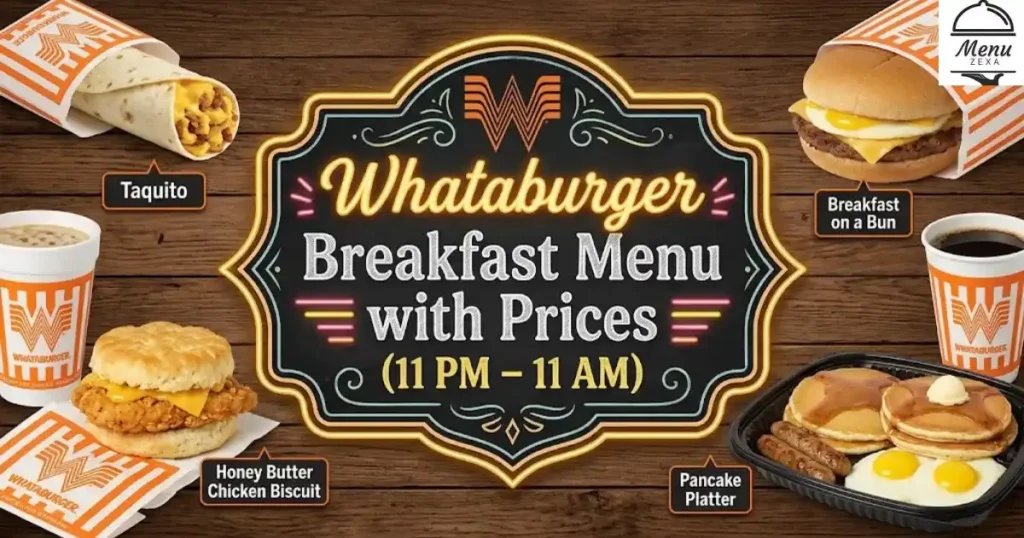 Whataburger Breakfast Menu with Prices (11 PM – 11 AM)