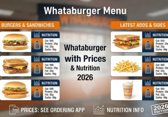 Whataburger Menu with Prices & Nutrition 2026