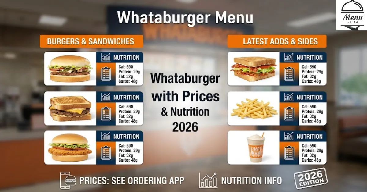 Whataburger Menu with Prices & Nutrition 2026